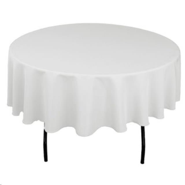 Rental store for TABLECLOTH, 90  ROUND WHITE in Monroe WA