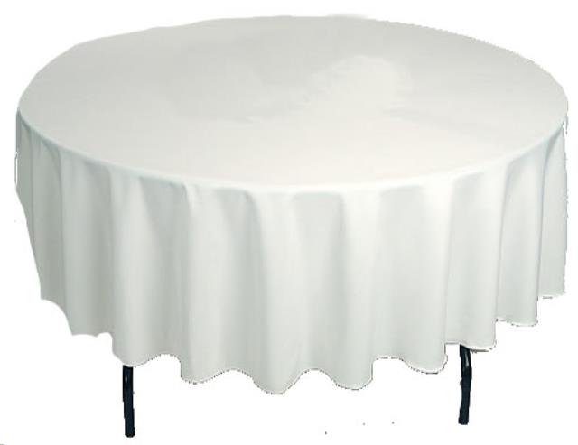 Rental store for TABLECLOTH, 108  ROUND WHITE in Monroe WA